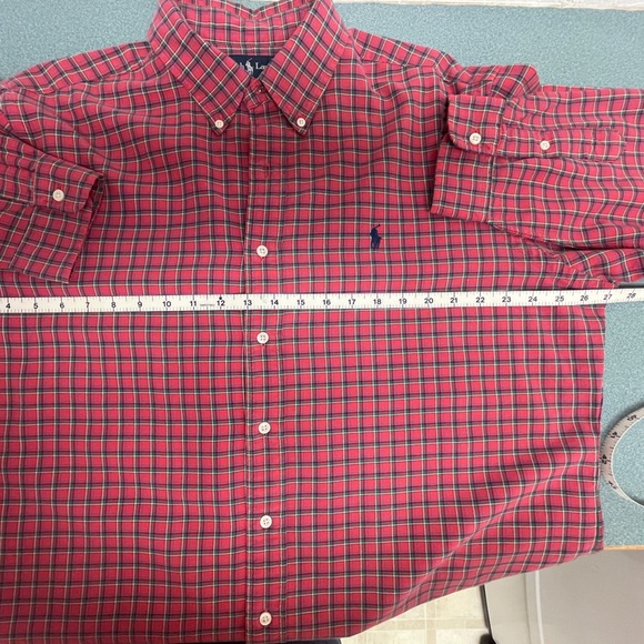 Polo Ralph Lauren Classic Fit Dress Shirt Men’s XL Red Plaid - Picture 6 of 7
